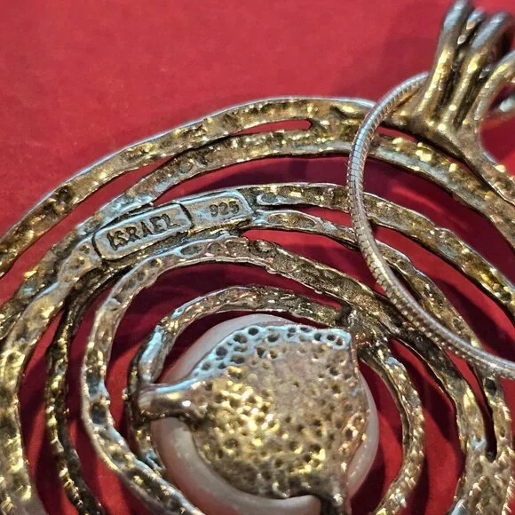 Noa Zuman Sterling Silver/Pearl Pendant and Earrings - Picture 3 of 7